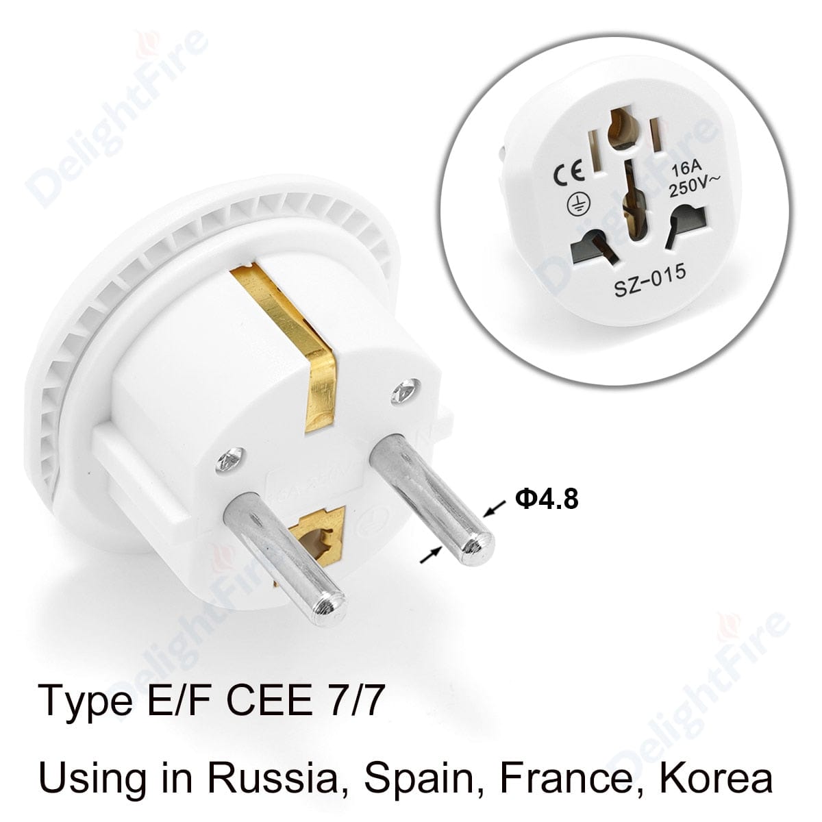 EU Plug Adapter Universal 16A EU Converter 2 Round Pin Socket AU UK US To EU Wall Socket AC 250V Travel Adapter High Quality