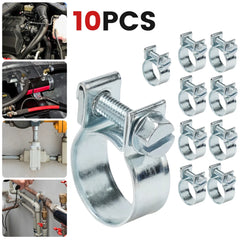 10pcs Jubilee Hose Clamp Fuel Line Clamp Water Pipe Clip Sealing Welding Clip For Fuel Pipe Diesel Gasoline Pipe Anti Corrosive