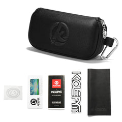 Polarised Sunglasses Men Sports Tridimensional Brand Logo TR90 Square Sun Glasses All Black With Zipper Case KD0721