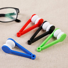 Glasses Cleaning Rub Eyeglass Sunglasses Spectacles Micro fiber Cleaner Brushes Wiping Tool