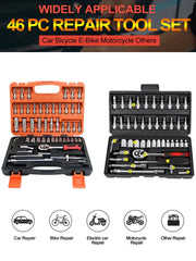 Tool Kit 46/53 Piece/Set 1/4-Inch Socket Set Car Repair Tool Ratchet Torque Wrench Combo Auto Repairing Tool Set