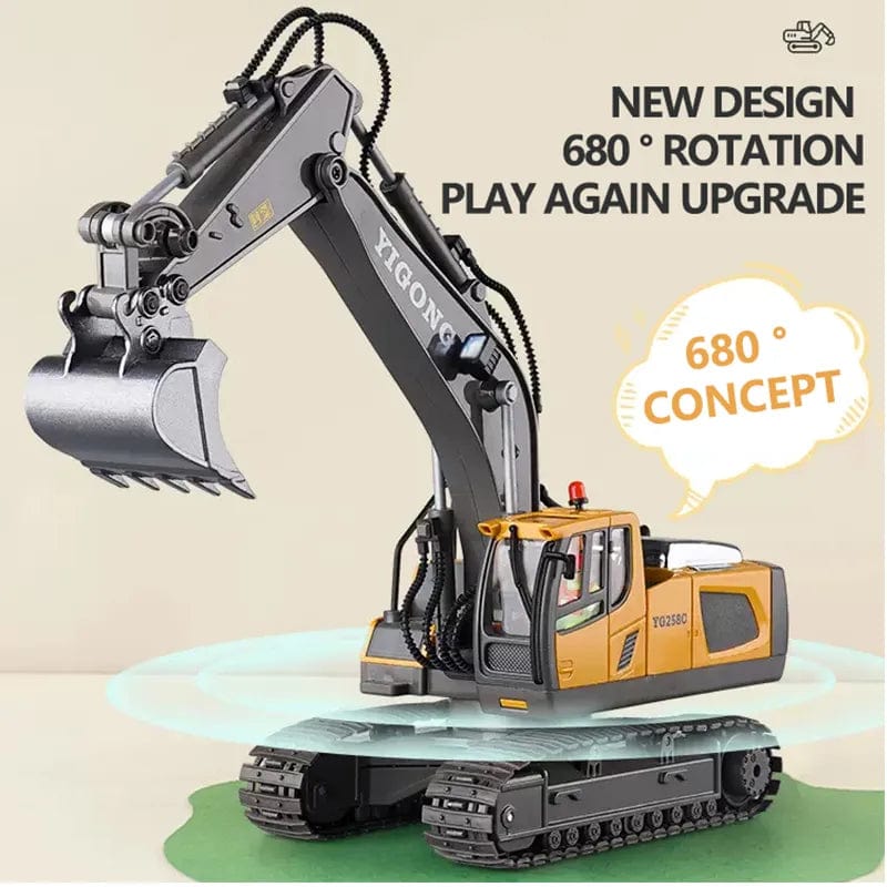RC Excavator Dumper Car 2.4G Remote Control Engineering Vehicle Crawler Truck Bulldozer Toys for Boys Kids