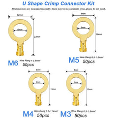 Wire Connector Male Female Box Insulated Cable Macho Connector 2.8/6.3mm Electrical Crimp Terminals Spade Connectors Assorted Kit