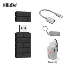 8Bitdo USB Wireless Bluetooth Adapter Receiver For Windows Mac For Nintend Switch For PS5 Controller For Windows Mac Steam Deck