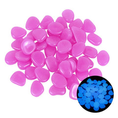 25/50pcs Glow in the Dark Garden Pebbles Glow Stones Rocks for Walkways Garden Path Patio Lawn Garden Yard Decor Luminous Stones