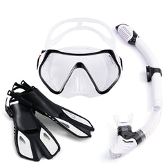 Swimming Flippers Diving Fins Snorkeling Goggles Dive Snorkel Equipment Scuba Diving Swimming Fins Set Adult Flippers Underwater