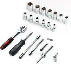 Tool Kit 46/53 Piece/Set 1/4-Inch Socket Set Car Repair Tool Ratchet Torque Wrench Combo Auto Repairing Tool Set