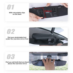 Car Rear View Mirrors Interior Baby Mirrors Wide Angle Convex Rearview Mirror Anti Glare Large Vision Auxiliary Monitor