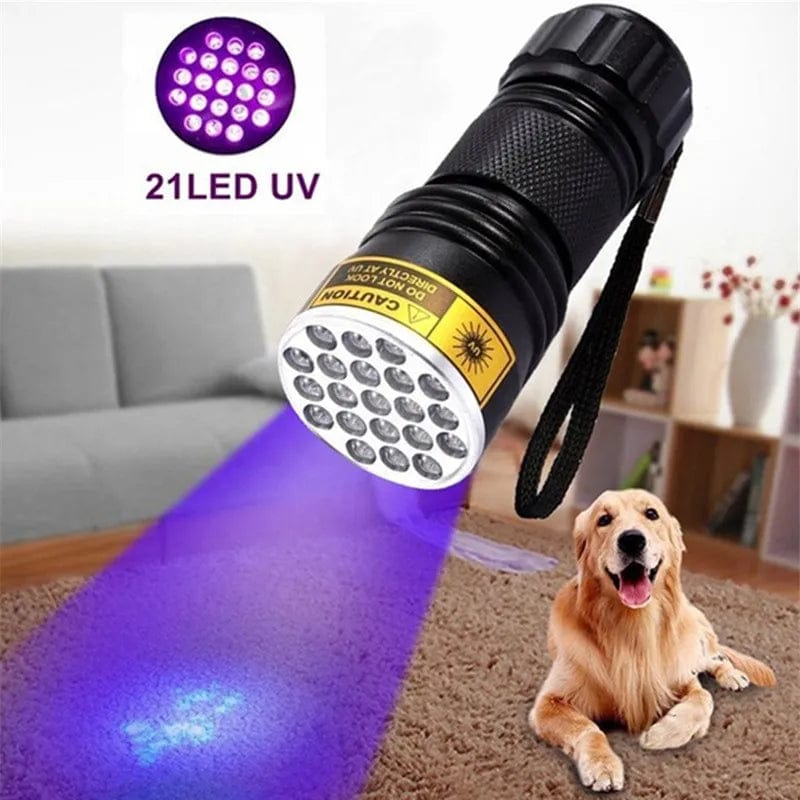 21 LED UV Ultraviolet Flashlight Torch Blacklight 395NM Mini Torch Flash Lamp For Pet Urine Stains Portable Black Light Flashlights