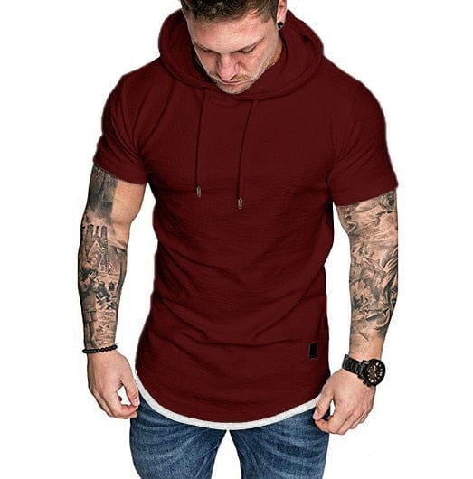 MRMT 2023 Brand New Mens Hoodies Sweatshirts Short Sleeve Men Hoodies Sweatshirt Casual Solid Color Man hoody For Male Hooded