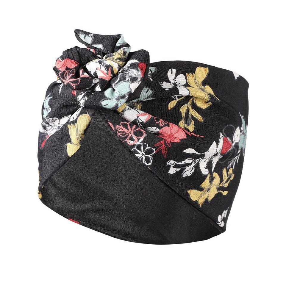 MOLANS New Floral Printing Elastic Bandana Wire Headband Knotted Fashion Tie Scarf Hairband Headdress for Women Hair Accessories