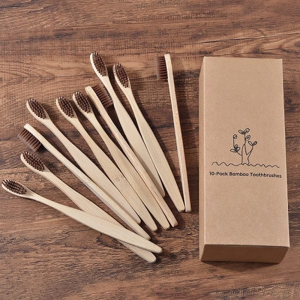 New Design Mixed Color Bamboo Toothbrush Eco Friendly Wooden Tooth Brush Soft Bristle Tip Charcoal Adults Oral Care Toothbrush