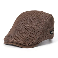 TOHUIYAN Summer Mens Hats Breathable Mesh Newsboy Caps Outdoor Baker Boy Boinas Cabbie Hat Fashion Driving Flat Cap For Women