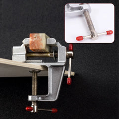 Mini Bench Vise Muliti-Funcational 3.5&quot Aluminum Miniature Small Jewelers Hobby Clamp On Table Flat Pliers Tool Vice