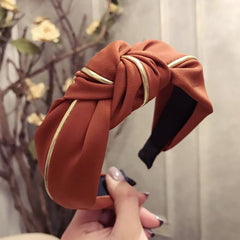 Wide Top Knot Hair Bands For Women Headdress Solid Color Cloth Headband Bezel Girls Hairband Hair Hoop Female Hair Accessories