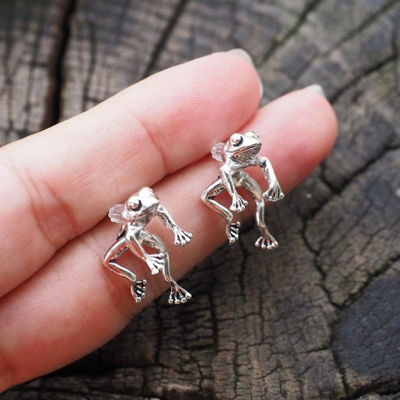 Cute Frog Earrings 2021 Trend Funny Animal Earrings for Women Girls Stud Earrings Statement Earring  Ear Piercing Jewelry Gifts