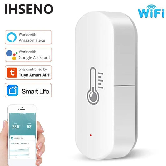 WiFi Temperature Humidity Sensor Smart Life APP Monitor Smart Home Work With Alexa Google Home No Hub Required