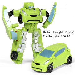 Mini Transformation Cars Kid Classic Robot Car Toys Action & Toy Figures Plastic Deformation Boys Gifts for Children