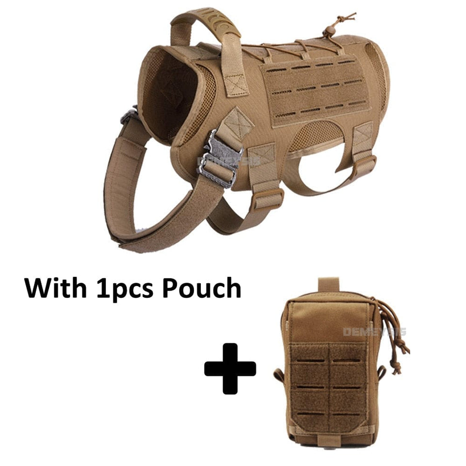 Tactical Dog Vest Military Hunting Shooting Cs Army Fan Service Nylon Pet Vests Airsoft Training Molle Dogs Harness