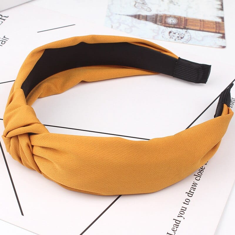 Wide Top Knot Hair Bands For Women Headdress Solid Color Cloth Headband Bezel Girls Hairband Hair Hoop Female Hair Accessories