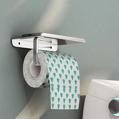 Toilet Paper Holder Aluminium Bathroom Wall Mount WC Paper Phone Holder Shelf Towel Roll shelf Accessories