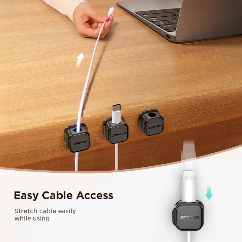 Magnetic Cable Clips Cable Smooth Adjustable Cord Holder Under Desk Cable Management Wire Keeper Cable Organizer Holder