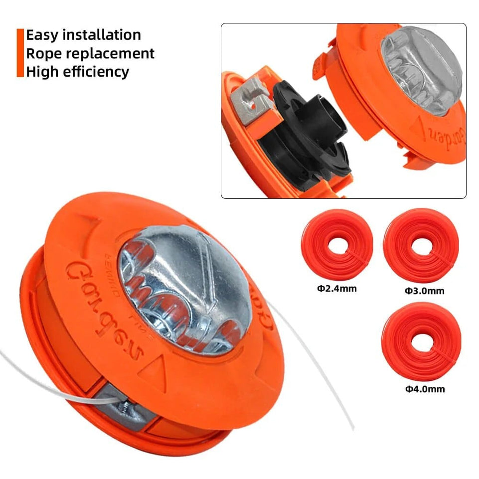 Brushcutter Head Bump Feeder Trimmer Head Brush Cutter, Universal Fit String Trimmer Replacement Bump Head