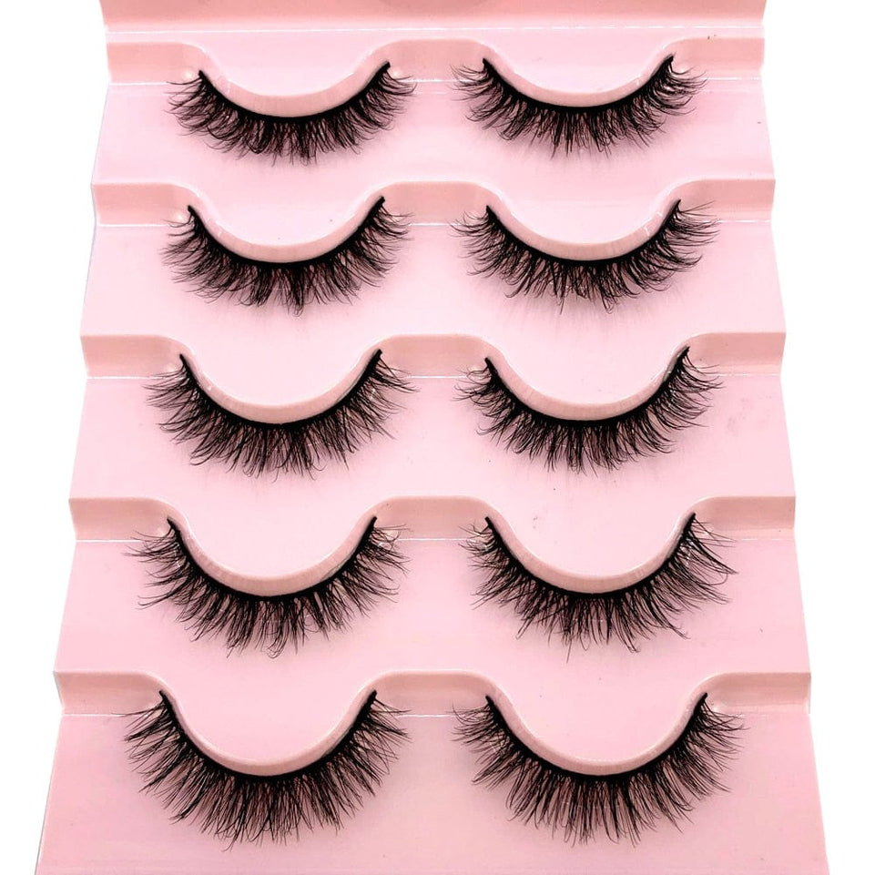 2023 New 5 pairs natural false eyelashes fake lashes long makeup 3d mink lashes eyelash extension mink eyelashes short eyelashes