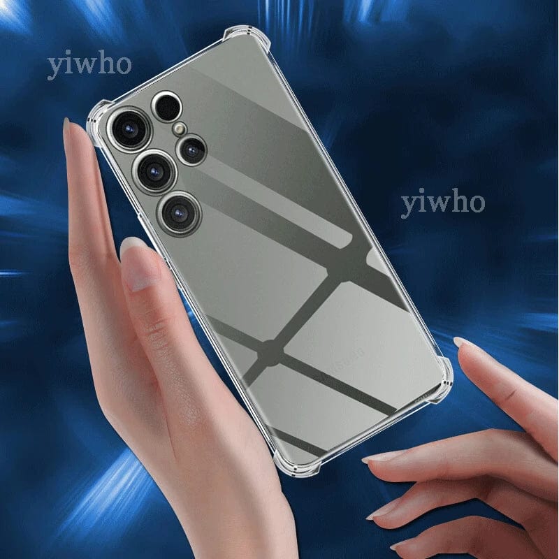 Shockproof Clear Silicone Soft Back Case For Samsung S23 S22 S21 Ultra plus note20 Galaxy S 23 22 21 FE + Phone Cases Covers