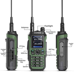 Two Way Radio UV-21 Pro V2 Wireless Copy Frequency Tri Band Powerful Waterproof Long Range UV-5R 22Pro S22 Type-C