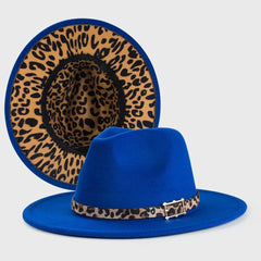 Rose red fedora hat new leopard print hat European and American men's and women's hat fedora jazz winter hat шапка женская