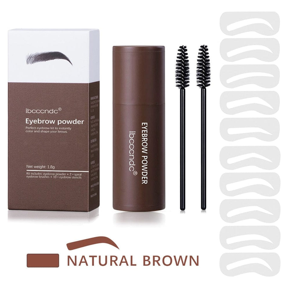 New Eyebrow Stamp Shaping Makeup Waterproof Brow Powder Natural Eye Eyebrow Stick Hair Line Contour Brown Black 6 Color