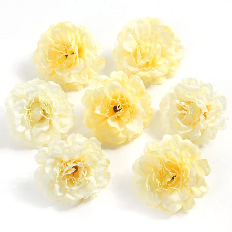 Rose Artificial Flowers Heads 4.5cm Fake Flowers For Wedding Party Decoration Home Decor DIY Craft Wreath Cake Gifts Accessories