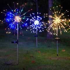 LED Solar Firework Fairy Lights Outdoor Waterproof Lawn Pathway Garden Lights For Patio Yard Party Wedding Decoration