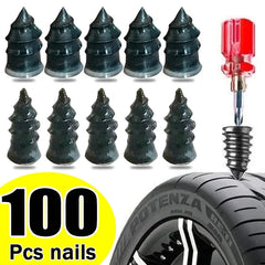 Tyre Puncture Repair Nails for Car Motorcycle Scooter Bike Vacuum Tyre Repairing Rubber Metal Nail Set Car Tire Accessories