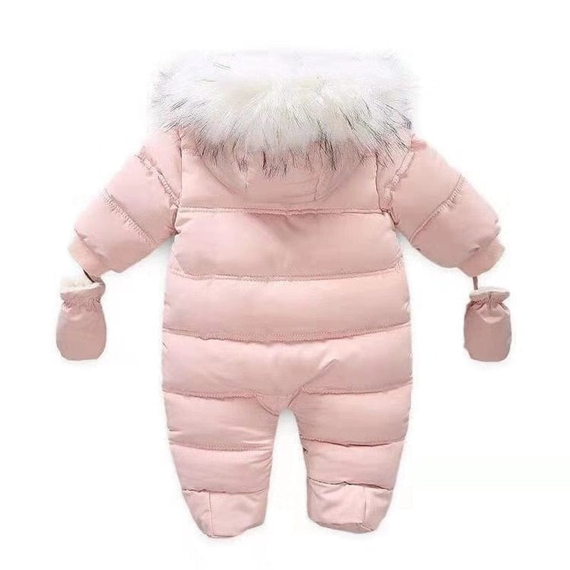 IYEAL Winter Baby Clothes With Hooded Fur Newborn Warm Fleece Bunting Infant Snowsuit Toddler Girl Boy Snow Wear Outwear Coats