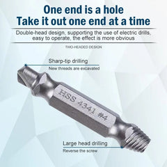 Broken Double Head Screw Extractor Sliding Thread And Broken Wire Remover 4341 Hexagon Drill Set Broken Wire Extractor