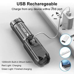 Powerful LED Flashlight Rechargeable Torch USB 18650 Waterproof Zoom Fishing Hunting 100000 Lumens Tactical Flashlight LED Flashlight