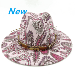 Rose red fedora hat new leopard print hat European and American men's and women's hat fedora jazz winter hat шапка женская