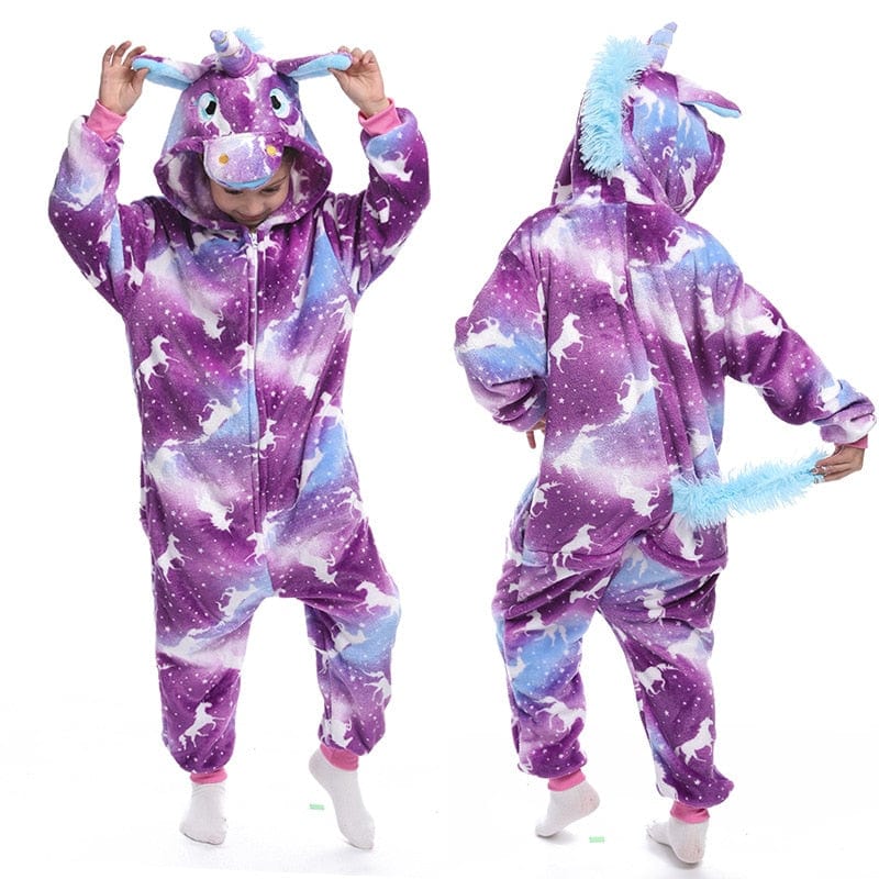 Kigurumi Children Winter Sleepwear Kids Unicorn Panda Pajama sets Baby Girls Boys Panda Licorne Onesies for 4 6 8 10 12 Years