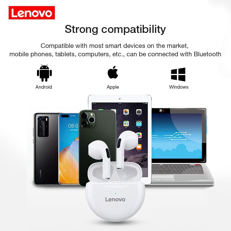 Original Lenovo LivePods HT38 Headphones TWS Wireless Bluetooth Earphone Sports 9D Stereo Bass Headsets For Android IOS Earbuds