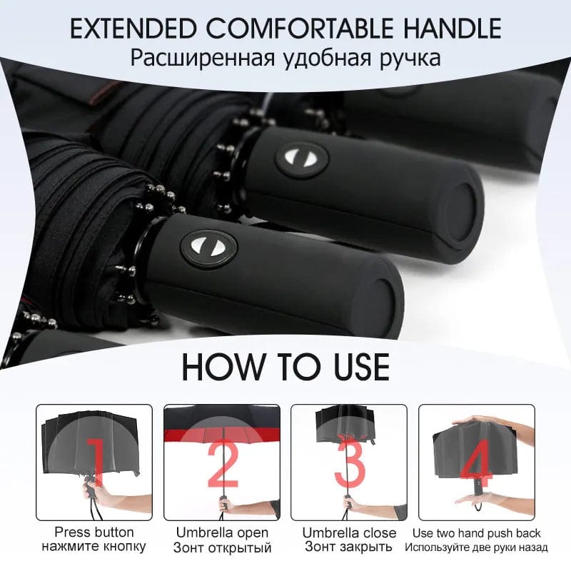 Umbrella Windproof Double Layer Fully Automatic Resistant Umbrella