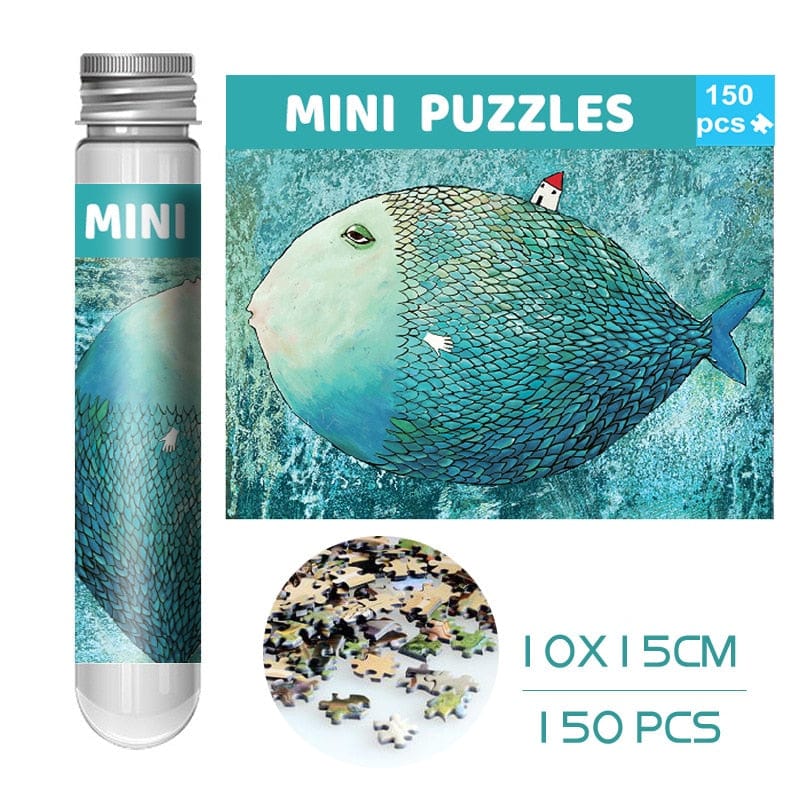 150 Pieces Mini Test Tube Puzzle Oil Painting Jigsaw Decompress Educational Toy for Adult Children Creative Puzzle Game Gift