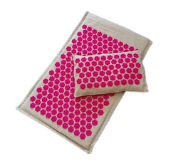 74*44cm Nature Linen Coconut Palm Massage Yoga Mat with Bag Lotus Spike Acupressure Mat Cushion Massage Accupuncture Pad