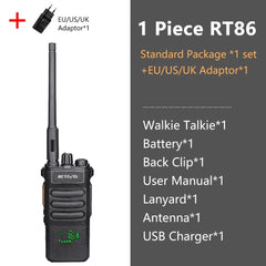 10W Retevis Walkie Talkie Long Range RT86 Walkie-talkies 1/ 2 pcs Two-way radio Powerful Portable Radio Communicator For Hunting