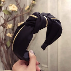 Wide Top Knot Hair Bands For Women Headdress Solid Color Cloth Headband Bezel Girls Hairband Hair Hoop Female Hair Accessories