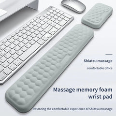 Mouse & Keyboard Wrist Protection Rest Pad With Massage Texture For PC Gaming Laptop Keyboard Mouse Memory Cotton Rest