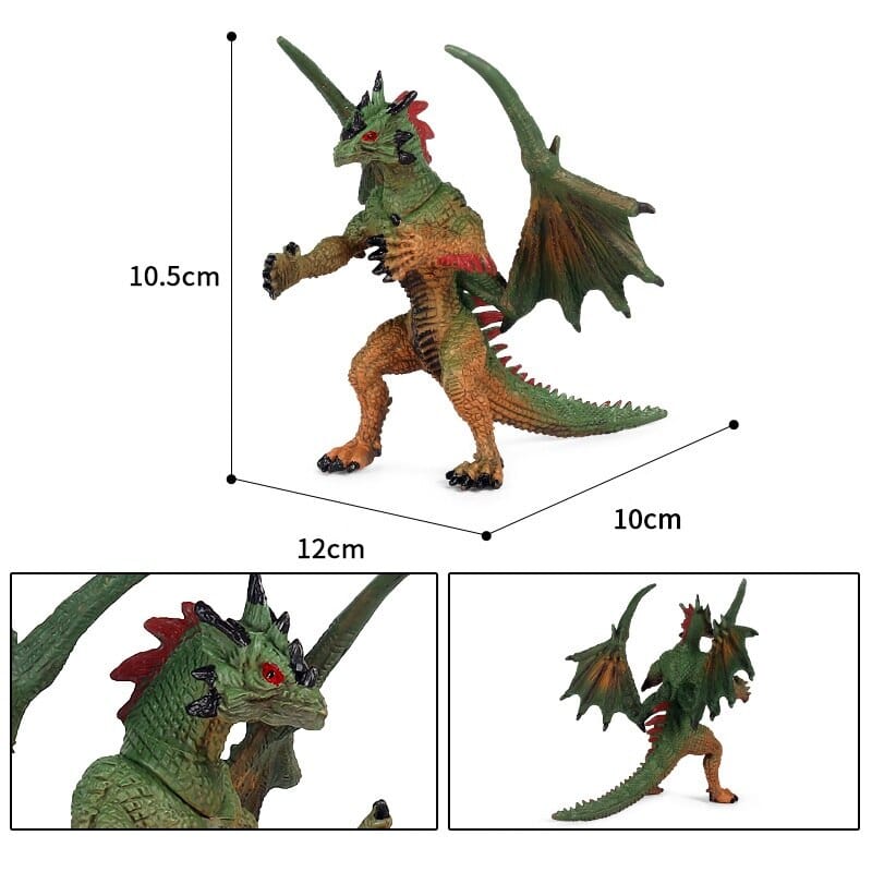 Hot Realistic Mythical Animal Model Dragon Figurines Simulation Monster Warcraft Firehawk Action Figure Children Colection Toys