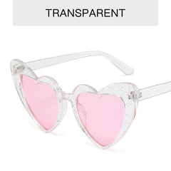 RBRARE Love Heart Sunglasses Women Big Frame Personality Sunglass Fashion Cute Sexy Retro Cat Eye Vintage SunGlasses Pink Female