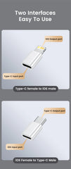 USB C Adapter for iPhone Lightning Male To Type c Adapter Female Fast Charging Converter USB Type C Male Adaptador for Ios iPad